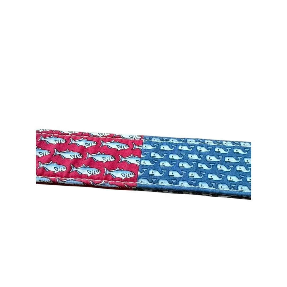 Vineyard Vines Womens Patchwork D-Ring Belt Multicolor Nautical Cotton 40.5
